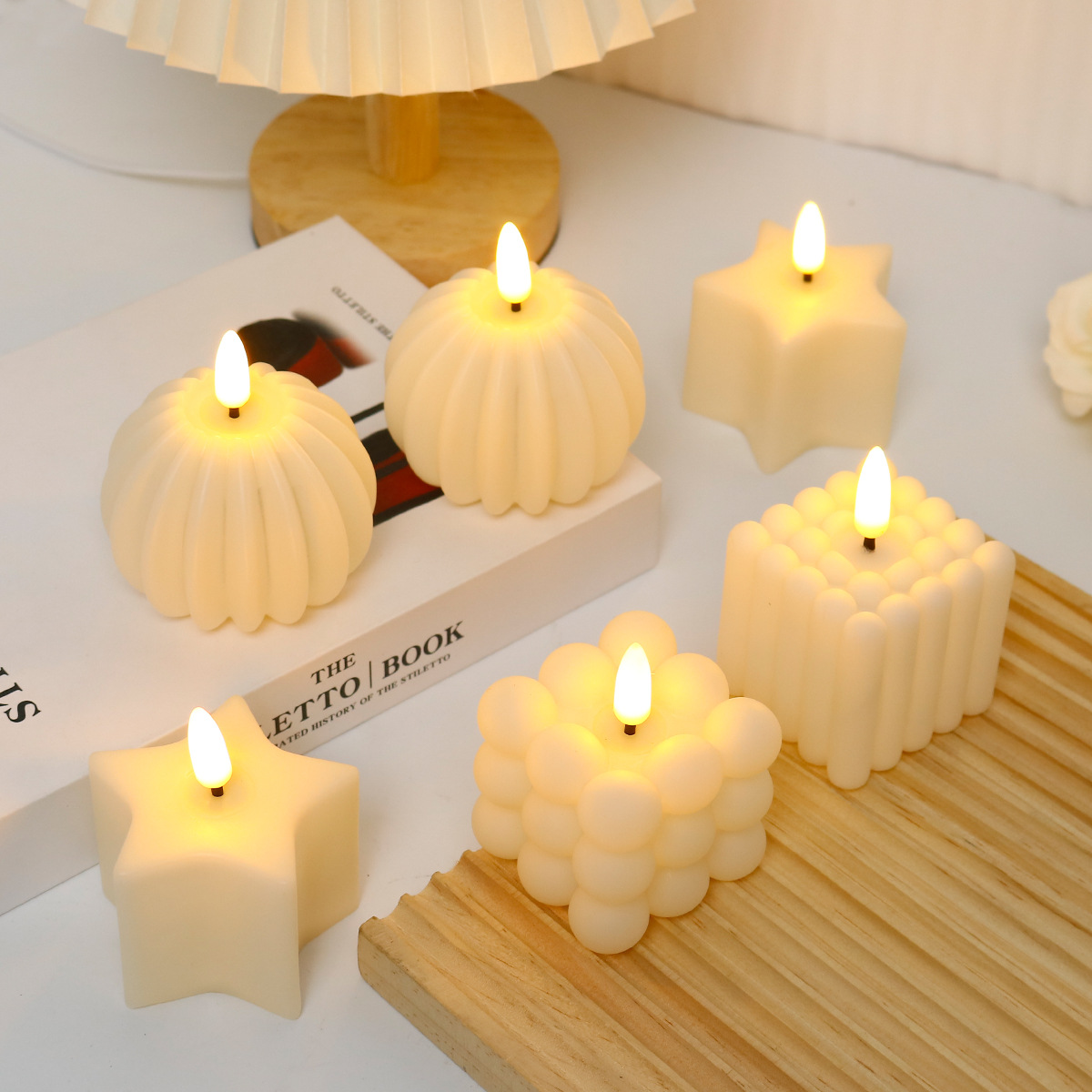 Lighting In Photography - Led-kaarsenblok voor bruiloft, verjaardag, kerstdecoratie, rookvrije