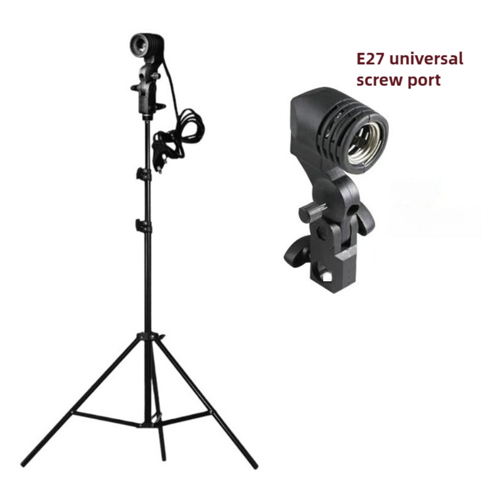 Photography Lighting With Umbrella - Gloeilampstandaard 2M, E27 AC-aansluiting met parasollamphouder,