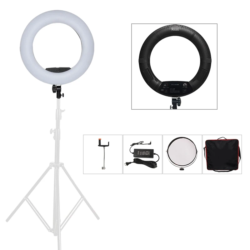 Led Ring Light 18 - Yidoblo Black FS-480II Camera Foto/Studio/Telefoon/Video 18