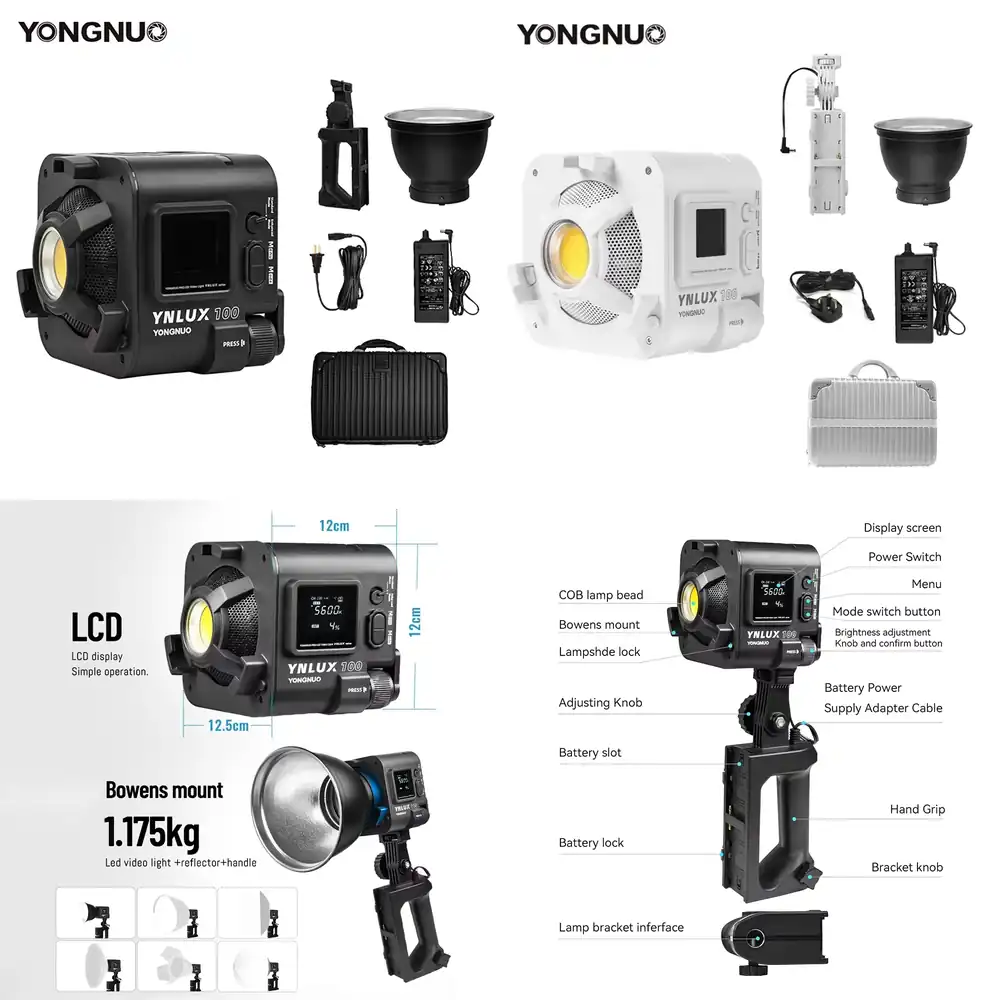 Lighting In Photography - YONGNUO YNLUX100 100W 3200K-5600K Compacte Handheld