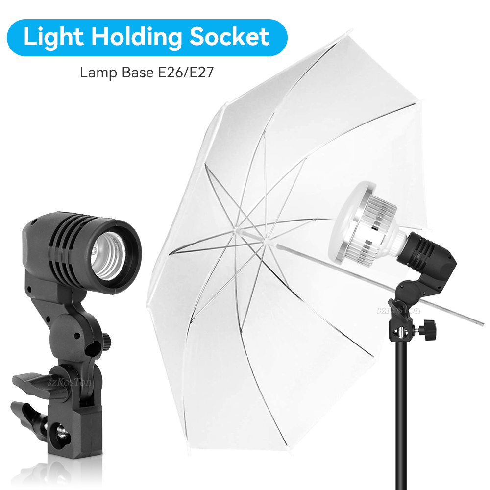 Photography Lighting With Umbrella - 2 Stuks/1Pc E27 Enkelvoudige Kop Lamphouder