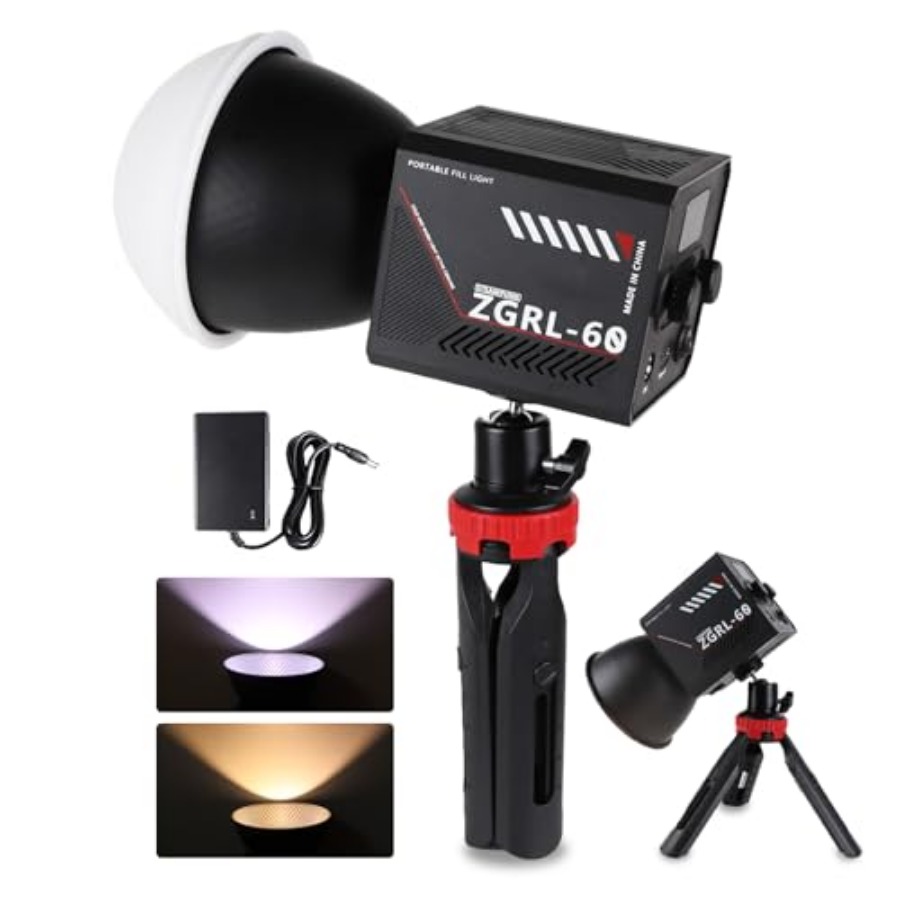 Photography Lighting Studio - 60W COB LED-videolamp Handheld draagbaar met