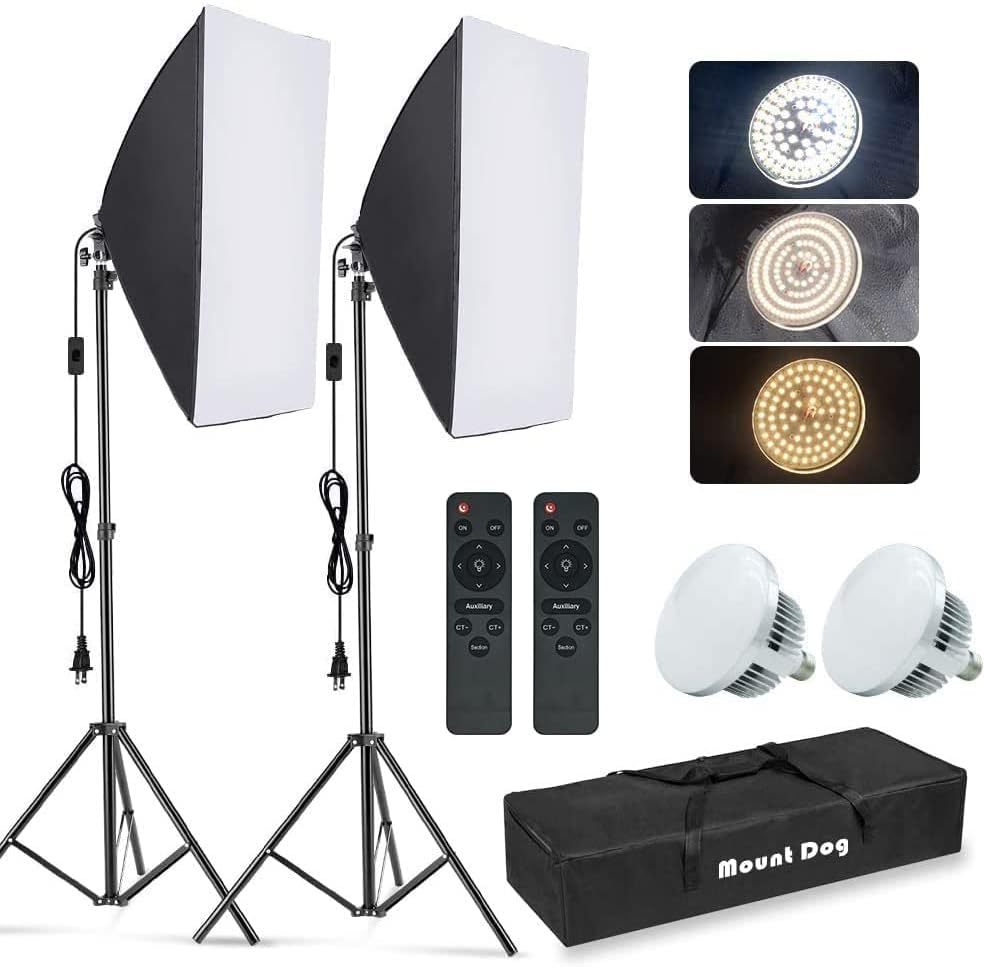 Photography Lighting Continuous - Fotografie Softbox Verlichtingsset, 2-pack 19,7
