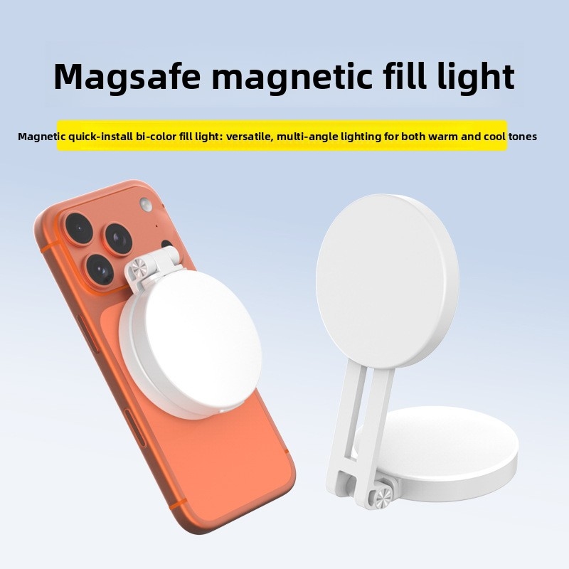 Photography Lighting Ring - Magsafe telefoon LED ringlamp, draagbaar, tweekleurig,