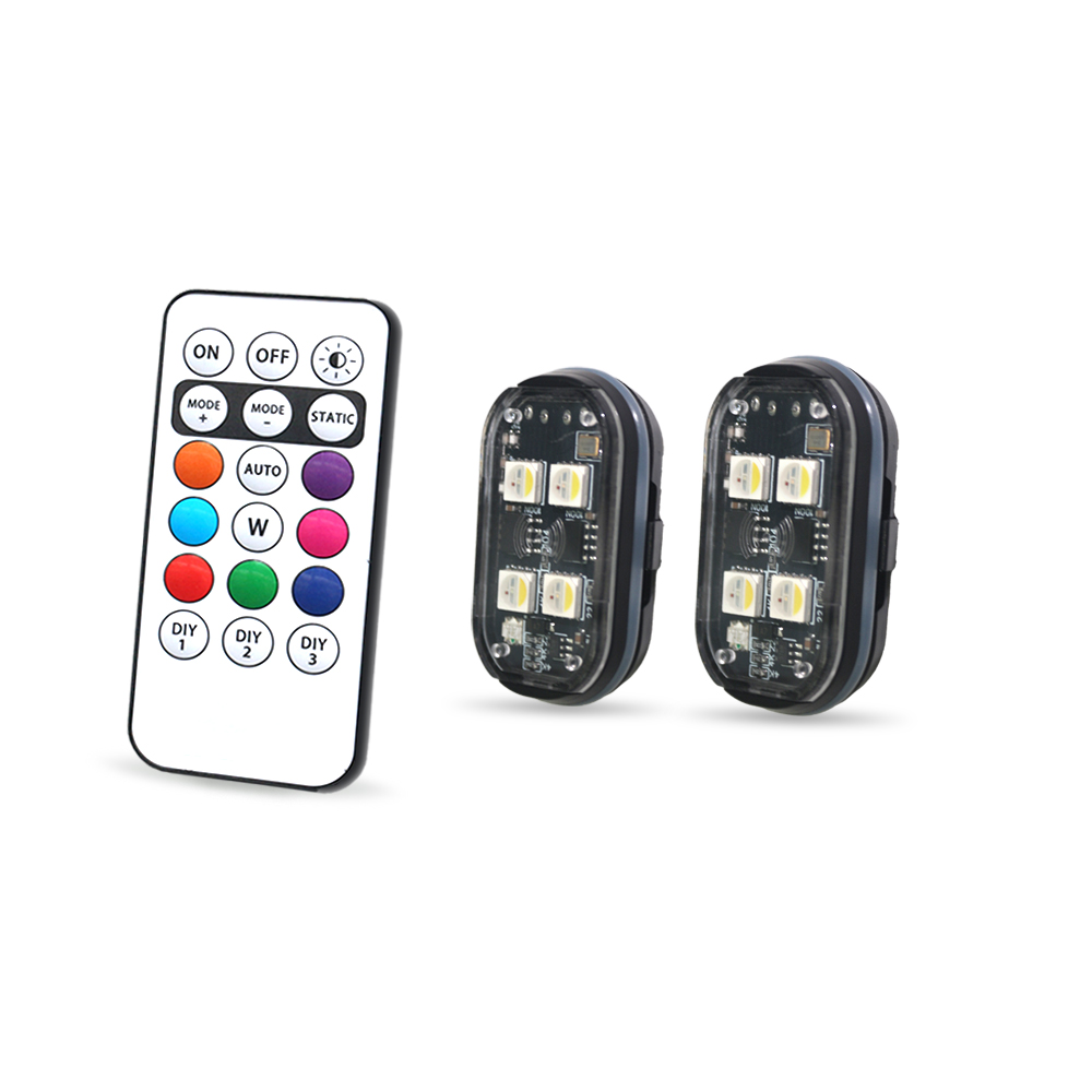 Interior Photography Lighting - 2-delige RGB auto-omgevingslicht, kleur veranderende auto