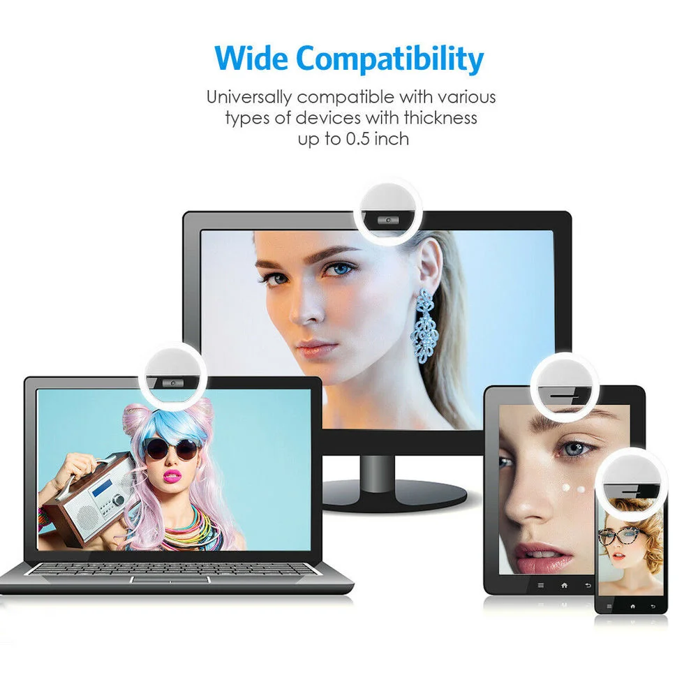 Oplaadbare clip-on selfie ring - Photography Lighting Ring recensie en prijs