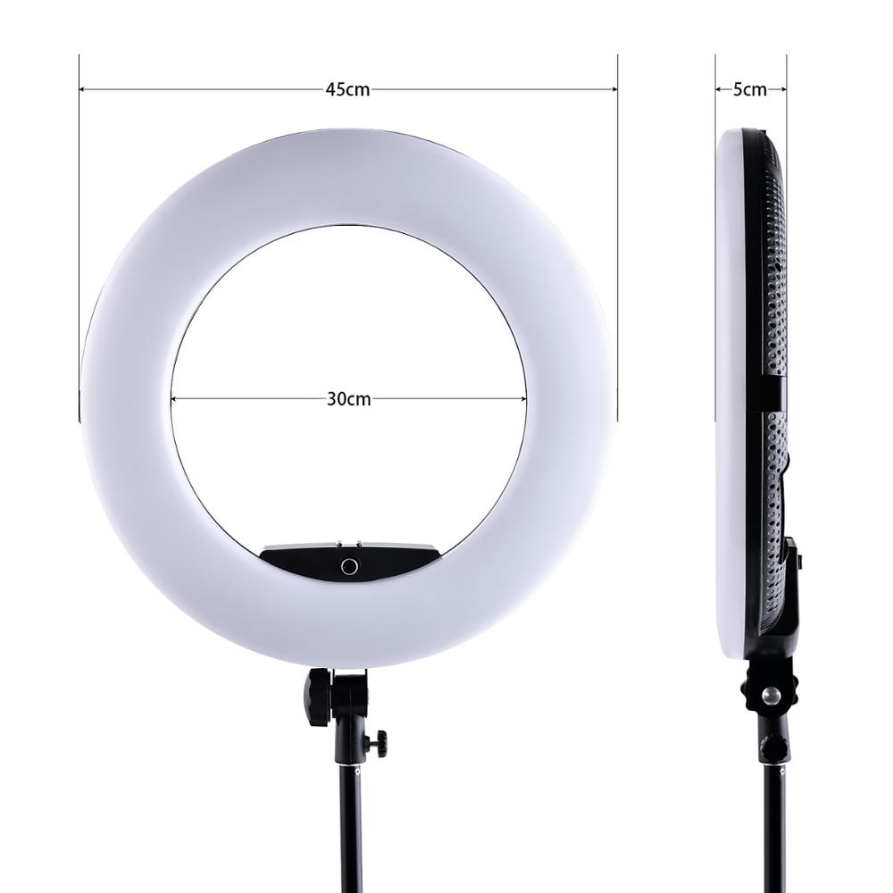 18 inch LED ringlamp, net-rood - Led Ring Light 18 recensie en prijs