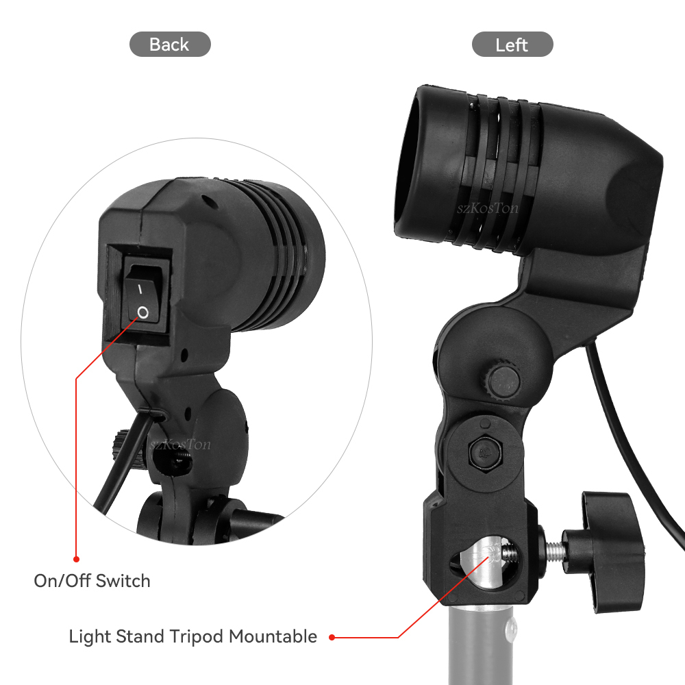 Enkele kop lamphouder E27-fitt - Photography Lighting With Umbrella recensie en prijs