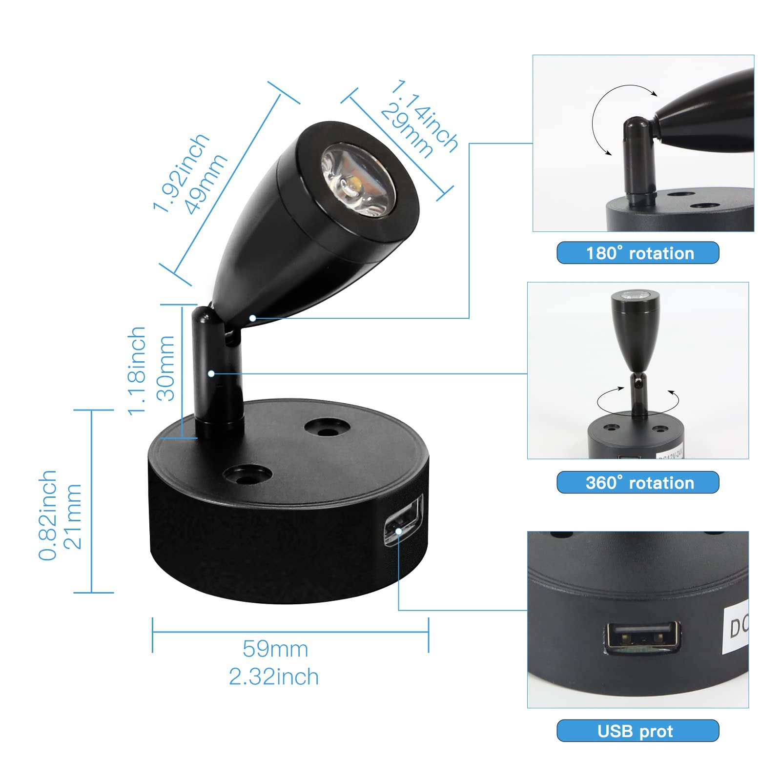 2/1PCS Zilver/Zwart DC 12-24V  - Interior Photography Lighting recensie en prijs