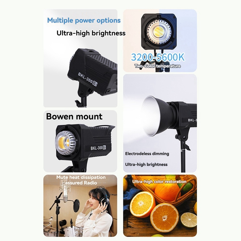 300W Bi LED-videolamp, continu - Lighting In Photography recensie en prijs