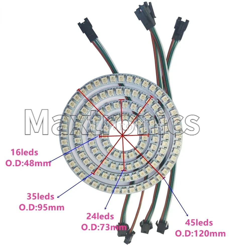 WS2812B FCOB RGB Led Ring 18/3 - Led Ring Light 18 recensie en prijs